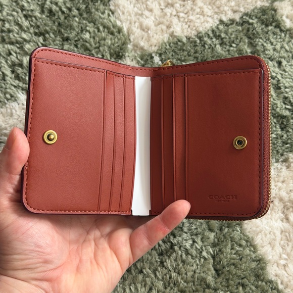 Coach Signature Brown and Tan Wallet - Picture 5 of 6